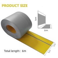 YushengTai öntapadós, rugalmas szegélyléc 6m, PVC, 50x20mm, konyhába és fürdőbe 3