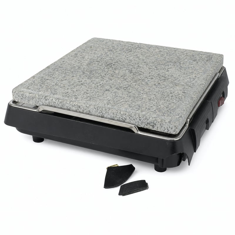 Tefal RE458812 Gourmet 10 Raclette Grillsütő 10 személyes tapadásmentes asztali grill fekete — törött sarok