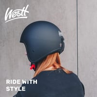 Westt ECE-tanúsított, fekete, uniszex robogó bukósisak (M) 6