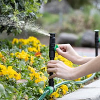 RESTMO Kerti Öntözőrendszer 10M  - 360° Állítható Locsoló Földi Tüskével, Gyorscsatlakozós Szett  - Gartensprinkler & Schlauch-Set, Green 7