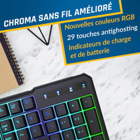 KLIM Blaze & Chroma vezeték nélküli RGB gamer billentyűzet és egér szett - ergonomikus, tartós akkumulátor, PC/Mac/PS4/PS5 kompatibilis 6