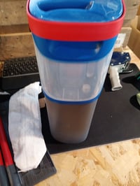 Set mop plat Vileda H2PrO cu găleată, microfibră, sistem de separare a apei curate de cea murdară, gri - utilizat 2