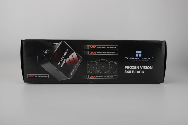 Thermalright Frozen Vision 360 Fekete Vízhűtéses CPU Hűtő LCD Kijelzővel AMD/Intel