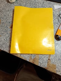 Biblioraft cu inele Leitz WOW A4, 25 mm, galben, mecanism cu 4 inele în formă de D, capacitate 190 coli — urme de autocolant și cute (stare: vezi imaginea a 2-a) 3