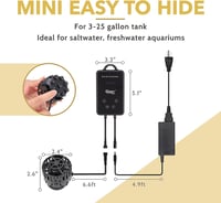 hygger Mini Akvárium Hullámkeltő Szivattyú, 6000 L/H, LED Szabályzóval, DC Mágneses Keringető, Édesvízi és Tengeri Akváriumokhoz, 18-110L Mé 5