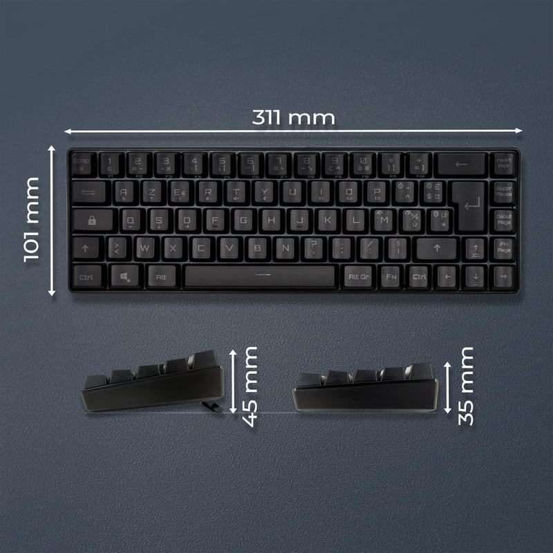 EMPIRE GAMING K508 Kompakt Vezeték Nélküli Gamer Billentyűzet - 2.4G/Type-C - PS4/PS5/PC/Mac - RGB Háttérvilágítás - 23 Anti-Ghosting Gomb
