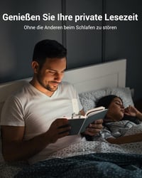 DEWENWILS Tölthető Olvasólámpa Csipesszel - USB-s Könyvlámpa Állítható Fényerővel, Meleg Fehér Fény, Kompakt Könnyű Kialakítás, Tökéletes Aj 4