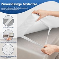 Orshinal Matracvédő 140x200 cm, 7,5 cm Vastag Gél Memory Foam, H2 & H3 Keménységű, Levehető Mosható Huzat, Boxspring Ágyhoz és Kanapéhoz 6