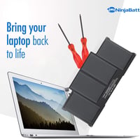 NinjaBatt MacBook Air 13" akkumulátor - 7200mAh, 2010-2017 modellekhez 6
