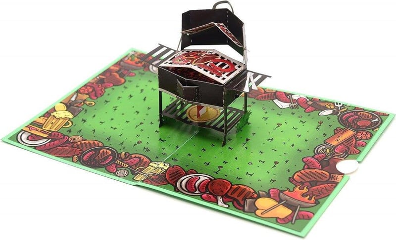 Weber Grillsütő 3D Pop-up Üdvözlőkártya Születésnapra és Partikra