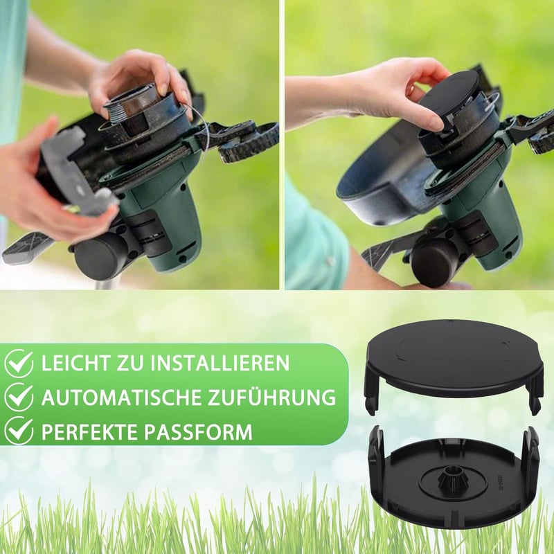 Yweller 1600A01R5J Fűkasza Orsófedél Szett - 4 db Csereburkolat Bosch UniversalGrassCut 18/18-26/18-260 Modellekhez, Tartós Kivitel