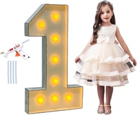 PILIN 100 cm-es LED Világító Szám 1 - Fehér Dekoráció Születésnapra, Esküvőre 1