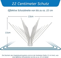 Viirkuja Rozsdamentes Acél Galambriasztó Ablakpárkányra - Madárvédelem Tetőre és Erkélyre, 300 cm, Könnyen Szerelhető, Tartós, Biztonságos 3