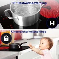Hobsir 2 zónás beépíthető üvegkerámia főzőlap 30 cm, 3200 W, érintésvezérlés 4