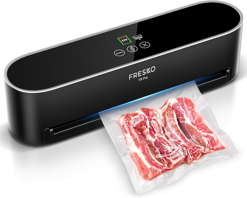 FRESKO V8 PRO automata vákuumfóliázó gép nedvességérzékelővel, 10 zacskóval