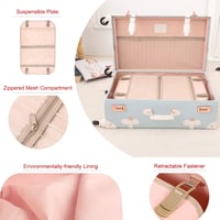 Unitravel Retro Bőrönd 72 cm - Kézzel Készített Vintage Gurulós Utazótáska 55L 6