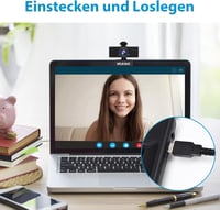 NexiGo N60 1080P HD webkamera mikrofonnal, 110° látószöggel, Zoom/Skype kompatibilis 5