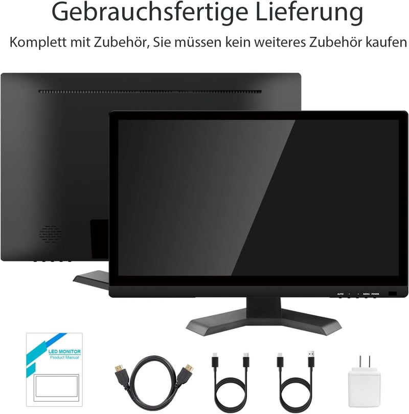 Pisichen 21,5" Érintőképernyős Monitor - Full HD 1920x1080 Felbontás, 10-Pontos Multi-Touch, HDMI/VGA Csatlakozás, Beépített Hangszórók, Sze
