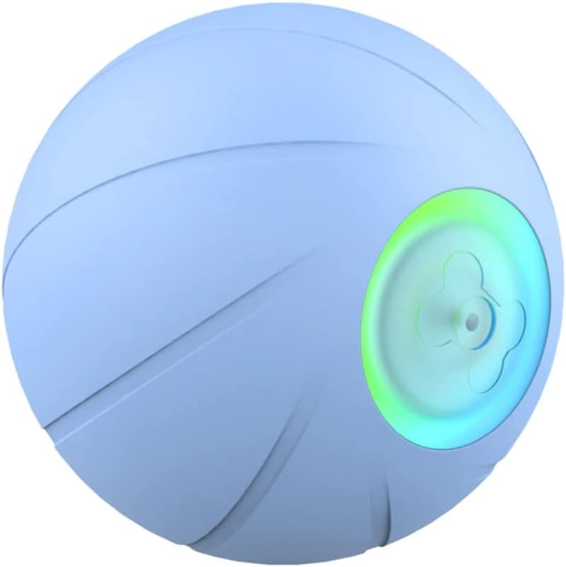 INF LED-es önforgó gumilabda kiskutyáknak és macskáknak - Kék, USB-s, 56mm
