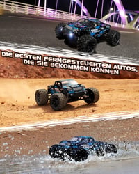 Haiboxing 1/18 RC Monster Truck - 36 km/h Vízálló Távirányítós Autó 4WD Terepjáró - 7.4V Akkumulátorral, 100m Hatótáv, Gyerekeknek és Felnőt 2