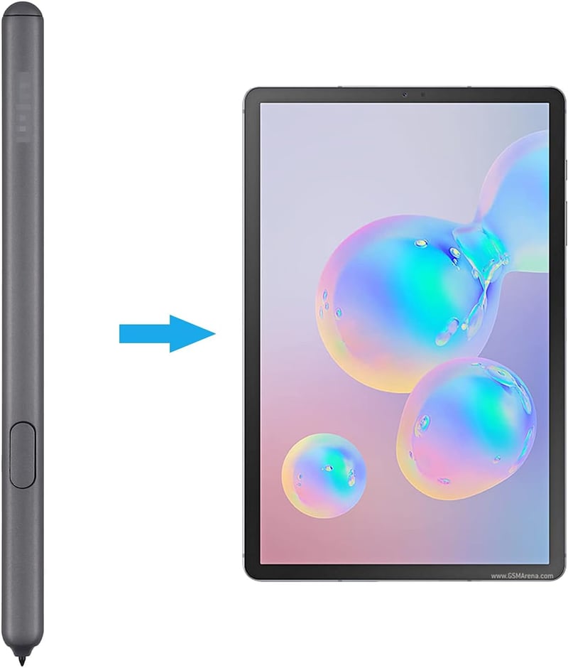 E-YIIVIIL Cserélhető S Pen Érintőceruza Bluetooth Funkcióval - Samsung Galaxy Tab S6 SM-T860 Tablethez Kompatibilis Hegyű Szürke Toll