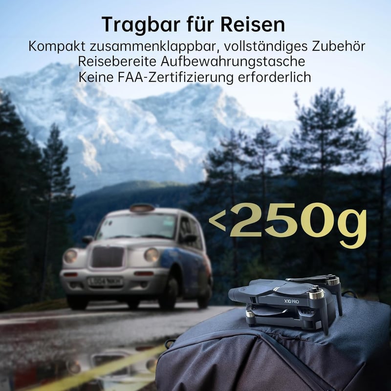 CHUBORY X10 PRO GPS Drón 4K UHD Kamerával, 90 Perc Repülési Idő, 1000m Hatótáv, Automatikus Visszatérés, Követő Mód, Kefe Nélküli Motor