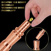Rozéarany Shisha Tömlő Adapter Szett - Rozsdamentes Acél, 2 db 5