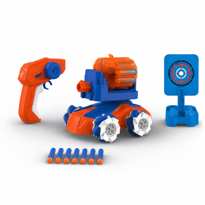 Mașină cu telecomandă Carrera 370240020 Nerf Blasting Car 2.4GHz Soft — defectă, funcționează parțial: paletă de antrenare ruptă (stare: vezi poza nr. 2)