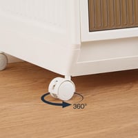 HOOBRO 60 Literes Összecsukható Tárolódoboz Fedéllel és Kerekekkel - 5 Részes Egymásra Rakható Műanyag Tárolórendszer Ajtókkal, Hálószobába, 8