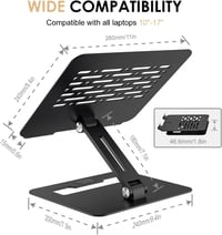 Minthouz állítható, összecsukható laptoptartó 10-17" MacBook, Dell, Lenovo, HP gépekhez 5