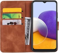 Samsung Galaxy A35 5G Mandala Mintás Piros Bőr Flip Tok Kártyatartóval 5