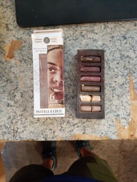 Sada extra mäkkých polovičných pastelov Sennelier Pastels à l'Écu pre portréty s tmavými odtieňmi pleti, 6 ks polovičných tyčiniek 2