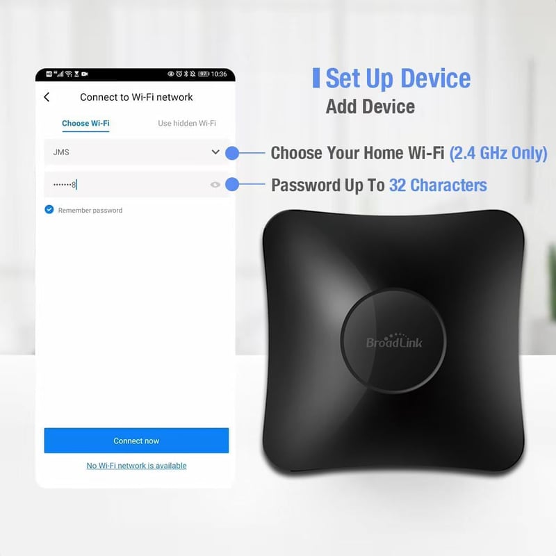 Broadlink RM4 Pro S Univerzális RF IR Távirányító Hub Hőmérséklet és Páratartalom Érzékelővel - Alexa, Google Home, IFTTT Kompatibilis Okoso