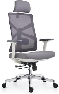 HOLLUDLE Ergonomikus Irodai Szék Állítható Háttámlával és Fejtámlával, Fehér 1