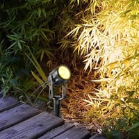 Greenclick LED Kerti Világítás Szett 6db, 1800LM 21m Kábellel, IP65 Vízálló Meleg Fehér COB Lámpa Földbe Szúrható Tüskével, Kültéri Spotlámp 7