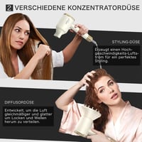 Mifasol Ionos Hajszárító - Csendes, Könnyű, 200 Millió Negatív Ion, Krémszínű 6