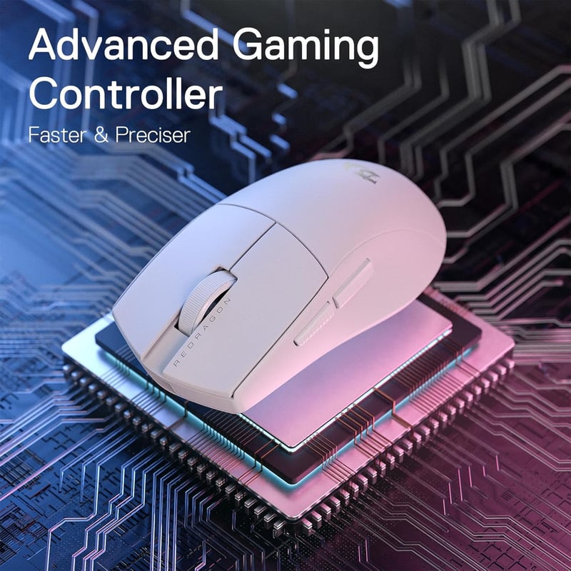 Redragon M916 Vezeték Nélküli Gamer Egér, 49g Ultrakönnyű, 8000 DPI, Ergonomikus Kialakítás, Programozható Gombok, Redragon M916 Vezeték Nélküli Gamer Egér, 49g Ultrakönnyű, 8000 DPI, Ergonomikus Kialakítás, Programozható Gombok, Fehér