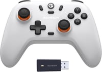 GameSir Nova Lite Vezeték Nélküli Kontroller, Háromféle Csatlakozás, PC/Switch/Steam/iOS/Android Gamepad, Hall Effekt Ravasz, Rezgés, Fehér 1