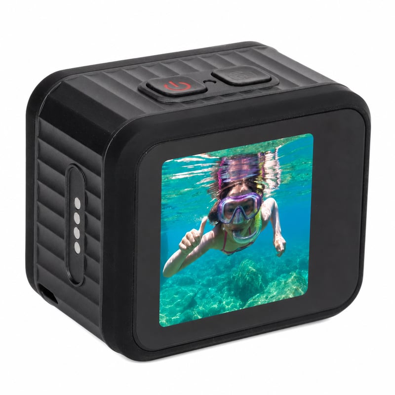 Cameră de acțiune PUSOKEI 4K 60fps 3840x2160P, unghi larg de 145 de grade, rezistentă la apă IP68 — fără card SD (stare: vezi a 2-a imagine)