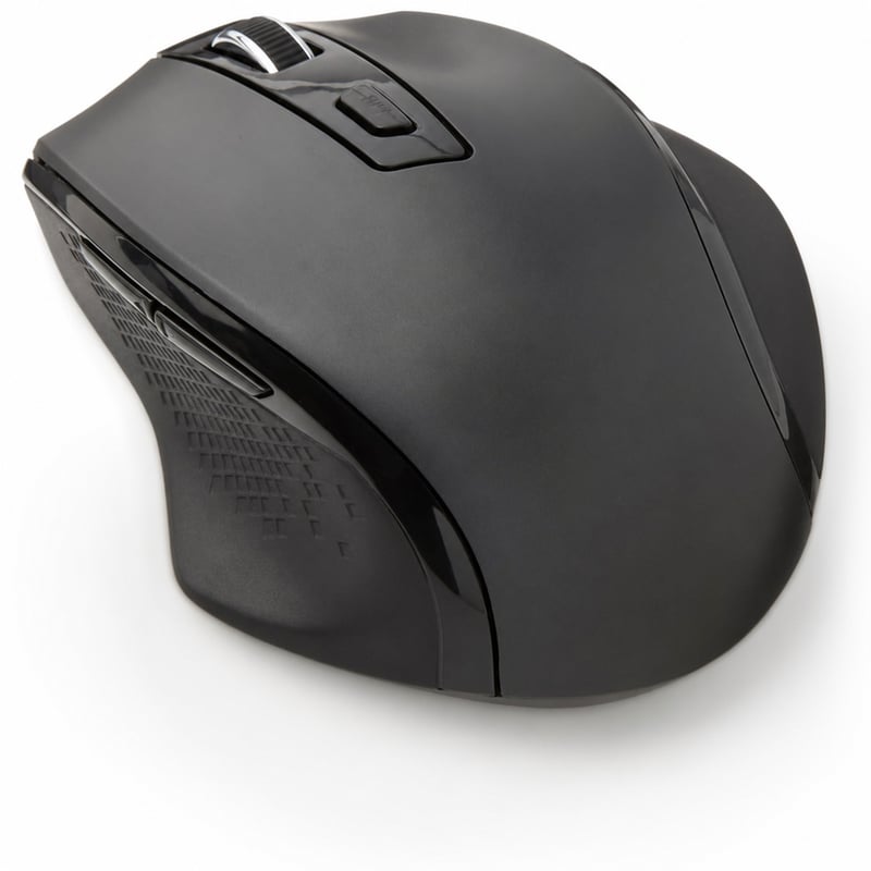 AmazonBasics ergonomikus vezeték nélküli egér, fekete — hibás, USB vevő — hibás, alkatrésznek: USB stick nélkül (állapot: lásd a 2. képet)