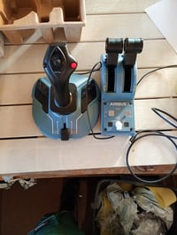 Set manetă de control și accelerație Thrustmaster TCA Officer Pack Airbus Edition pentru PC, controller pentru simulator de zbor 2