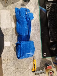 Bestway 58000 medence aljzatvédő talajtakaró fólia 274x274 cm kék alapszőnyeg kerti felfújható medencéhez használt 3