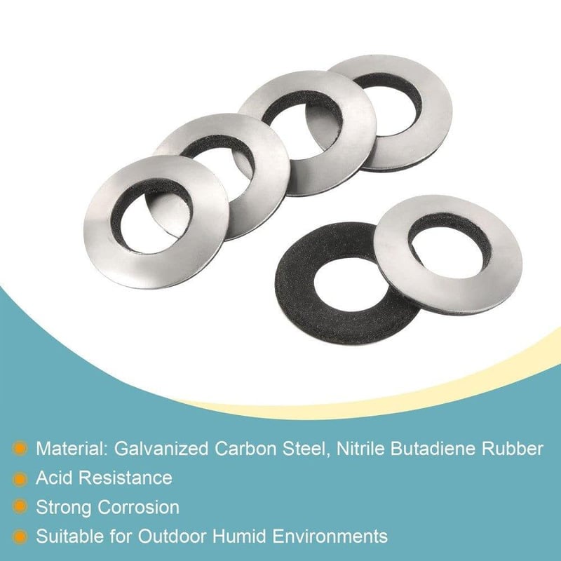 Nitril gumi tömítés M10-es, 10db - Szénacél alátét 19x10x3.1mm