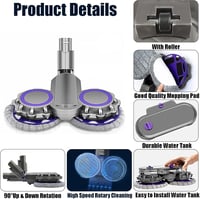Dyson V6 kompatibilis motoros felmosó - Italdos padlótisztító készlet mikrószálas kendővel és víztartállyal 3