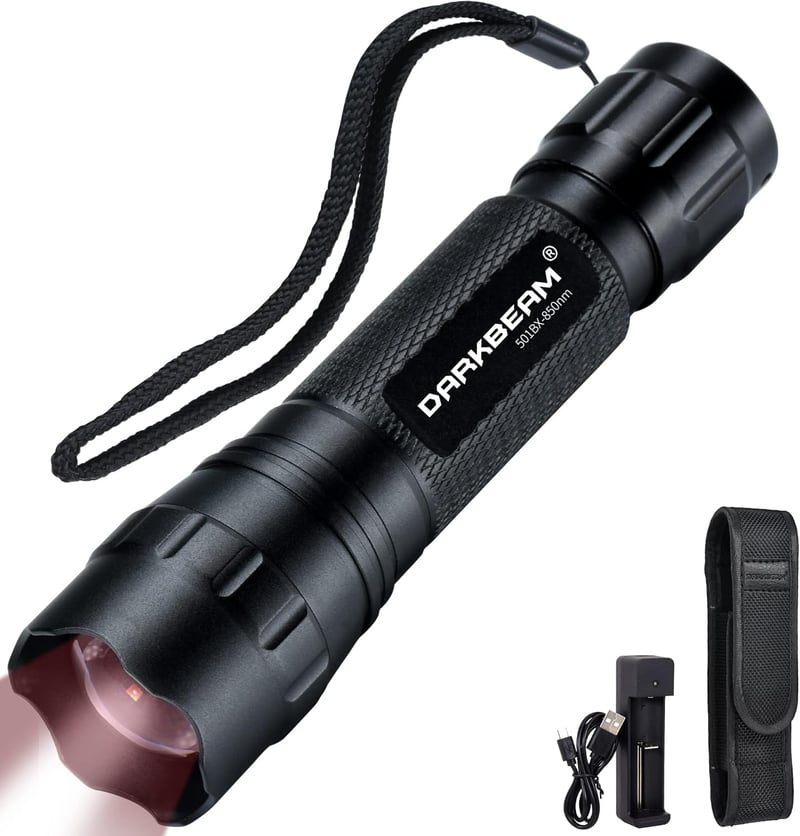DARKBEAM 850nm Zoomolható Infravörös LED Lámpa Éjjellátóhoz, Vadászathoz