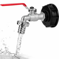 Robinet pentru rezervor IBC HOTUT 3/4 inch, adaptor S60x6, alamă, 1000 litri — fără adaptor și racord pentru furtun (stare: vezi a 2-a imagine) 1