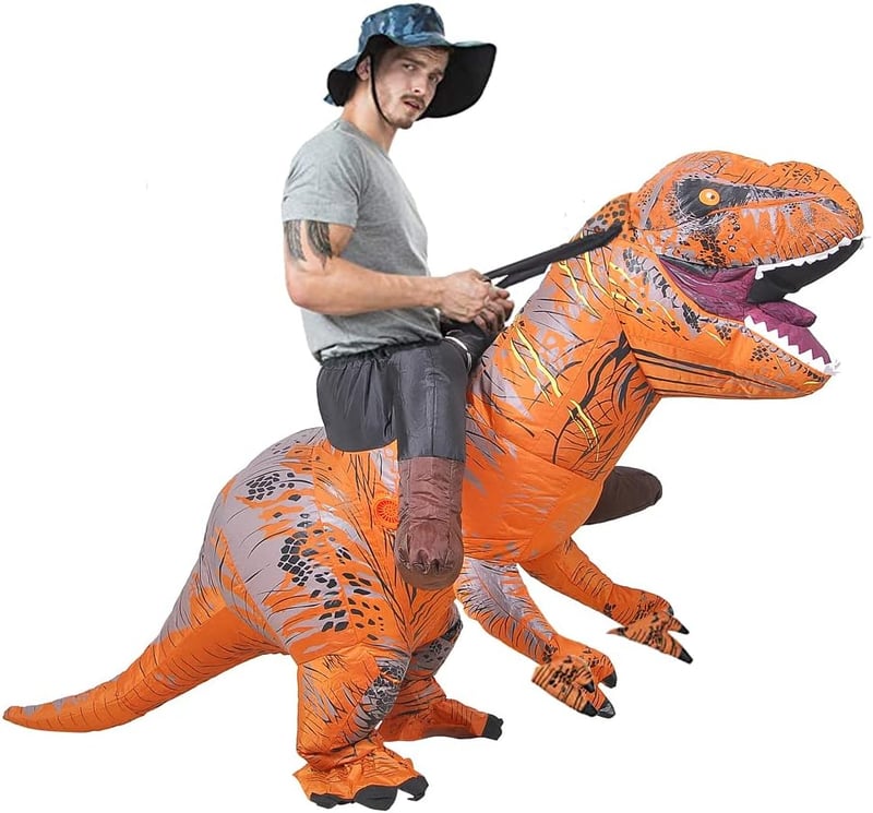 T-Rex Felfújható Dinoszaurusz Jelmez Felnőtteknek - Karneváli Lovaglós Dínó Kosztüm