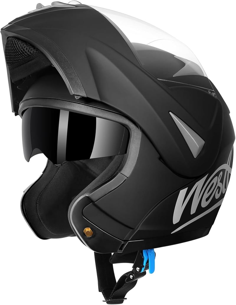 Westt ECE 22.06 Klapphelm Motorrad Napszemüveggel és Visierrel