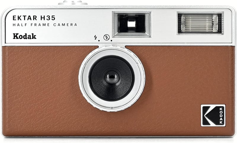 KODAK EKTAR H35 Barna Analóg Fényképezőgép 35mm-es Filmhez, Újrahasználható