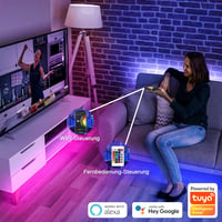 Cozylady 20m WiFi Okos LED Szalag Távirányítóval - RGB Színváltós Fényfüzér Alexa és Google Asszisztens Kompatibilitással, Zenére Szinkroniz 2